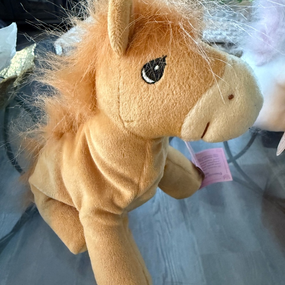 1997 Enesco Precious Moments Tender Tails Plush Brown Horse Pony NWT
